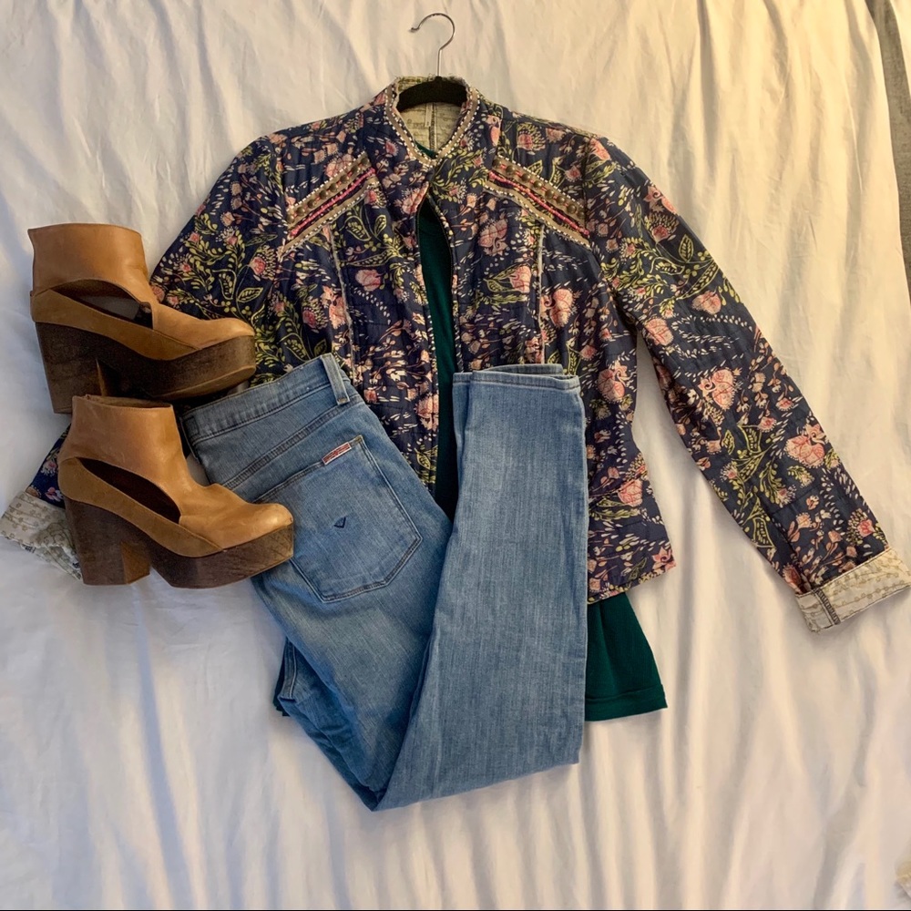 Beaded Quilted Free People Coat